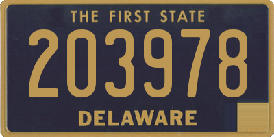 DE license plate 203978