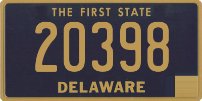 DE license plate 20398