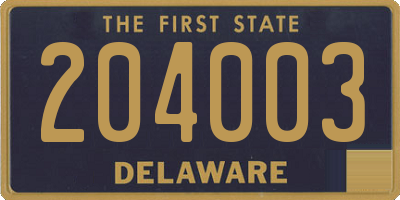 DE license plate 204003