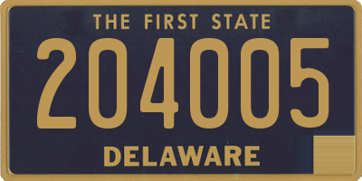 DE license plate 204005