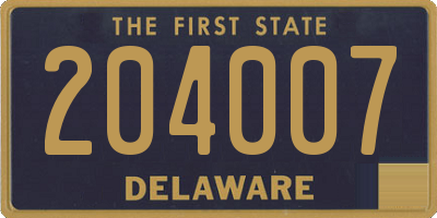 DE license plate 204007