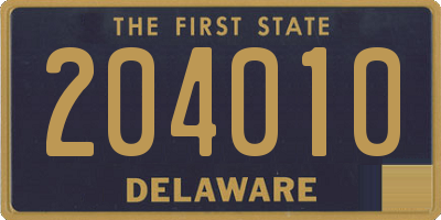 DE license plate 204010