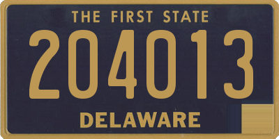 DE license plate 204013