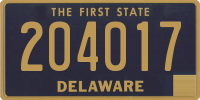 DE license plate 204017