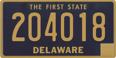 DE license plate 204018