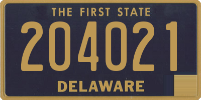 DE license plate 204021