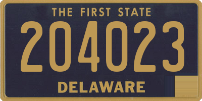 DE license plate 204023
