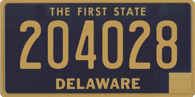 DE license plate 204028