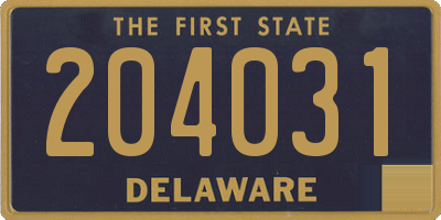 DE license plate 204031