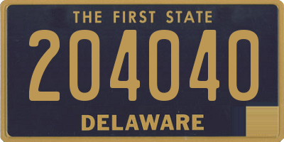 DE license plate 204040