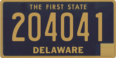 DE license plate 204041