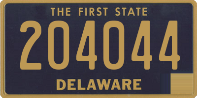 DE license plate 204044