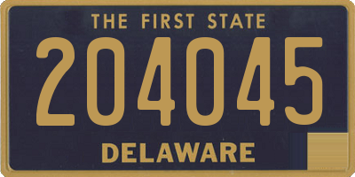 DE license plate 204045