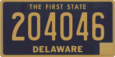 DE license plate 204046