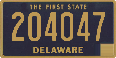 DE license plate 204047