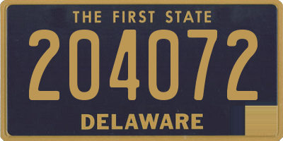 DE license plate 204072