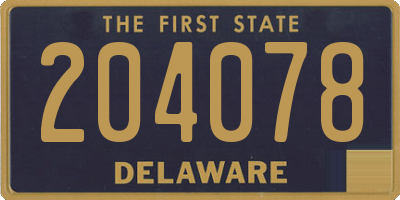 DE license plate 204078