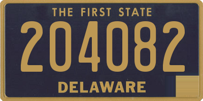 DE license plate 204082