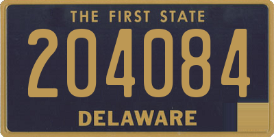 DE license plate 204084