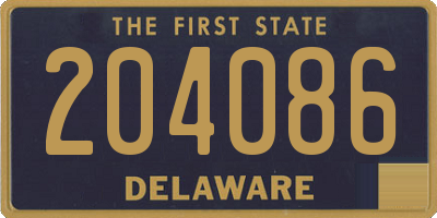 DE license plate 204086