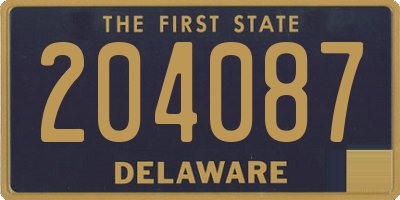 DE license plate 204087