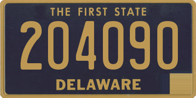 DE license plate 204090