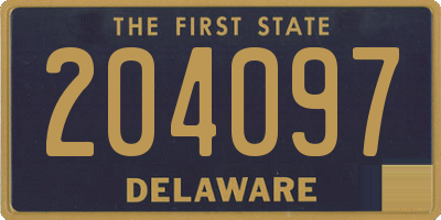 DE license plate 204097