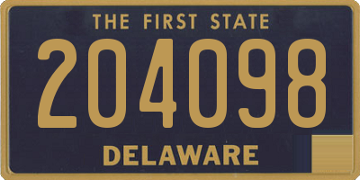 DE license plate 204098