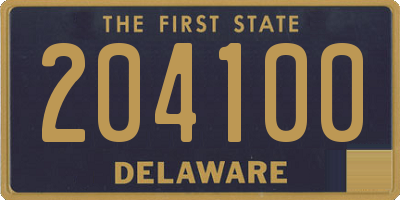 DE license plate 204100