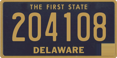 DE license plate 204108