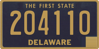 DE license plate 204110