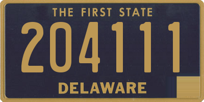 DE license plate 204111