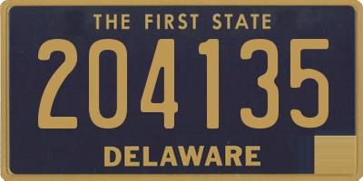 DE license plate 204135