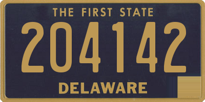 DE license plate 204142