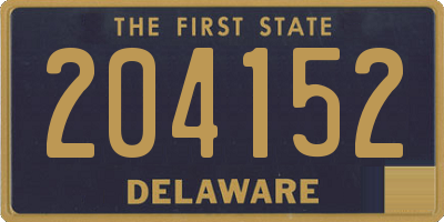 DE license plate 204152