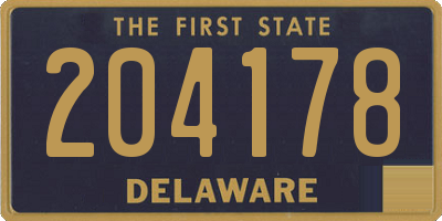 DE license plate 204178