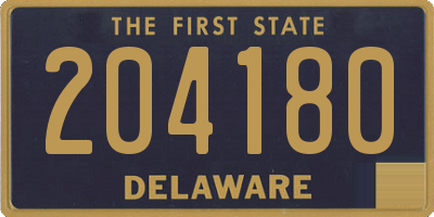 DE license plate 204180