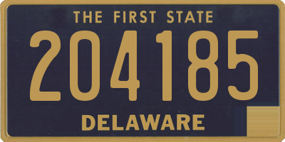 DE license plate 204185