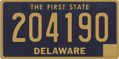 DE license plate 204190