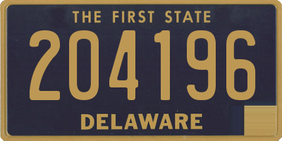 DE license plate 204196
