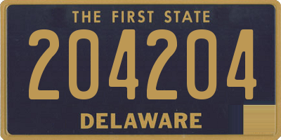 DE license plate 204204