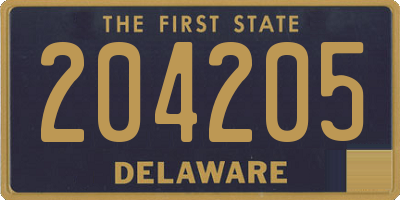 DE license plate 204205