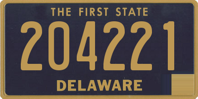 DE license plate 204221