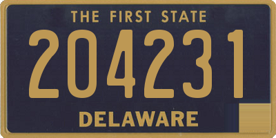 DE license plate 204231