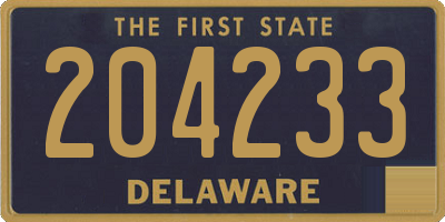 DE license plate 204233