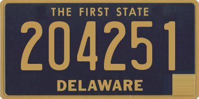 DE license plate 204251