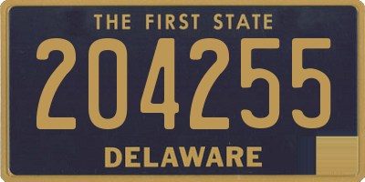 DE license plate 204255