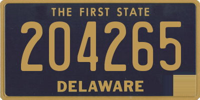 DE license plate 204265