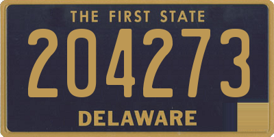 DE license plate 204273
