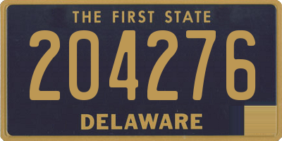 DE license plate 204276